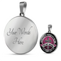 Son Daughter to Mom Blessed Lux Circle Charm Necklace with Optional Engraving