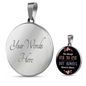 Mother Sister Friend Relationship Lux Circle Charm Necklace with Optional Engraving
