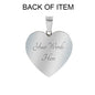Best Mom Ever Heart Shaped Pendant Charm with Optional Engraving Area
