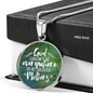 God Created Mothers Lux Circle Charm Necklace with Optional Engraving