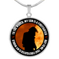 Firefighter Son Parent Pride Lux Circle Charm Necklace with Optional Engraving