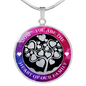 Mom Heart Family Lux Circle Charm Necklace with Optional Engraving