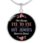 Mother Sister Friend Relationship Lux Circle Charm Necklace with Optional Engraving