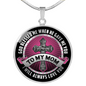 Son Daughter to Mom Blessed Lux Circle Charm Necklace with Optional Engraving