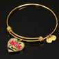 Best Mom Ever Heart Shaped Pendant Charm with Optional Engraving Area