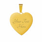 Best Mom Ever Heart Shaped Pendant Charm with Optional Engraving Area