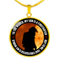 Firefighter Son Parent Pride Lux Circle Charm Necklace with Optional Engraving