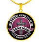 Son Daughter to Mom Blessed Lux Circle Charm Necklace with Optional Engraving
