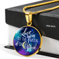 Mom Love to the Moon Lux Circle Charm Necklace with Optional Engraving