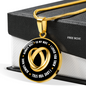 Wife Always Love You Lux Circle Charm Necklace with Optional Engraving