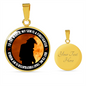 Firefighter Son Parent Pride Lux Circle Charm Necklace with Optional Engraving