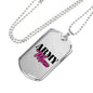 Army Mom Dog Tag Necklace with Engraving Option on Back