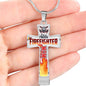 Proud Firefighter Mom Cross Necklace with Optional Engraving
