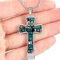 Philippians 4:13 I Can Do All Things Cross Necklace with Optional Engraving