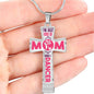 Dance Mom Pride Cross Necklace with Optional Engraving