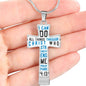 Philippians 4:13 I Can Do All Things Cross Necklace with Optional Engraving