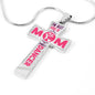 Dance Mom Pride Cross Necklace with Optional Engraving