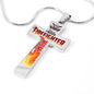 Proud Firefighter Mom Cross Necklace with Optional Engraving