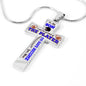 Mother to Son Football Cross with Optional Engraving