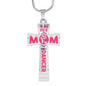 Dance Mom Pride Cross Necklace with Optional Engraving
