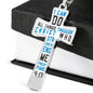 Philippians 4:13 I Can Do All Things Cross Necklace with Optional Engraving