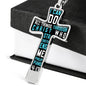 Philippians 4:13 I Can Do All Things Cross Necklace with Optional Engraving