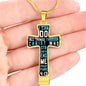 Philippians 4:13 I Can Do All Things Cross Necklace with Optional Engraving