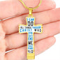 Philippians 4:13 I Can Do All Things Cross Necklace with Optional Engraving