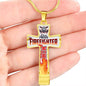 Proud Firefighter Mom Cross Necklace with Optional Engraving