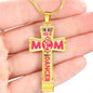 Dance Mom Pride Cross Necklace with Optional Engraving