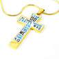 Philippians 4:13 I Can Do All Things Cross Necklace with Optional Engraving