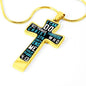 Philippians 4:13 I Can Do All Things Cross Necklace with Optional Engraving