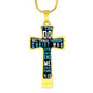 Philippians 4:13 I Can Do All Things Cross Necklace with Optional Engraving