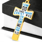 Philippians 4:13 I Can Do All Things Cross Necklace with Optional Engraving