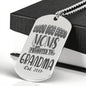 Best Moms Promoted To Grandmother Customized Dog Tag Necklace with Optional Engraving