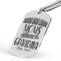 Best Moms Promoted To Grandmother Customized Dog Tag Necklace with Optional Engraving