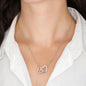 Interlocked Hearts 18k Rose Gold and Steel with CZ Accents