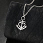 Friendship Anchor Heart Pendant Necklace Adjustable - Friend Message - Anchors and Wings