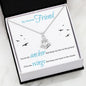 Friendship Anchor Heart Pendant Necklace Adjustable - Friend Message - Birds
