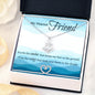Friendship Anchor Heart Pendant Necklace Adjustable - Friend Message - Anchors and Wings