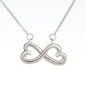 Heart Infinity Symbol Necklace - Remembrance Message - Hold You