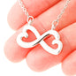 Heart Infinity Symbol Necklace - Remembrance Message - Guardian Angel