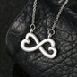 Heart Infinity Symbol Necklace - Remembrance Message - Hold You