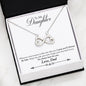 Heart Infinity Symbol Necklace - Dad to Daughter Message - Always