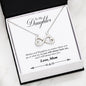 Heart Infinity Symbol Necklace - Mother to Daughter Message - Always