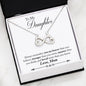 Heart Infinity Symbol Necklace - Mother to Daughter Message - Braver