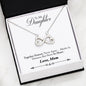 Heart Infinity Symbol Necklace - Mother to Daughter Message - Forever