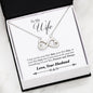 Heart Infinity Symbol Necklace - Husband to Wife Message - First Last Always