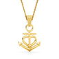 Friendship Anchor Heart Pendant Necklace Adjustable - Friend Message - Anchors and Wings