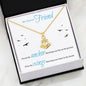 Friendship Anchor Heart Pendant Necklace Adjustable - Friend Message - Birds